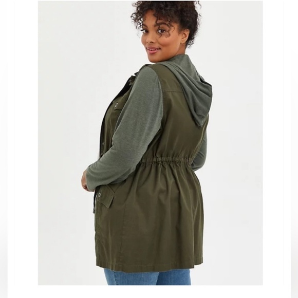 Torrid Olive Drawstring Anarok Jacket - Picture 5 of 8